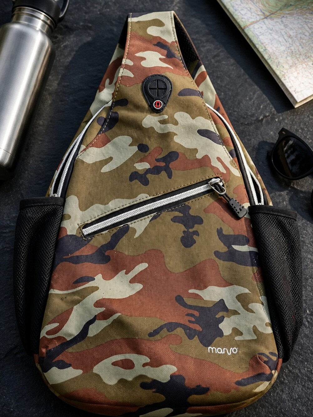 Mosiso Sling Camouflage Backpack with Black Accents